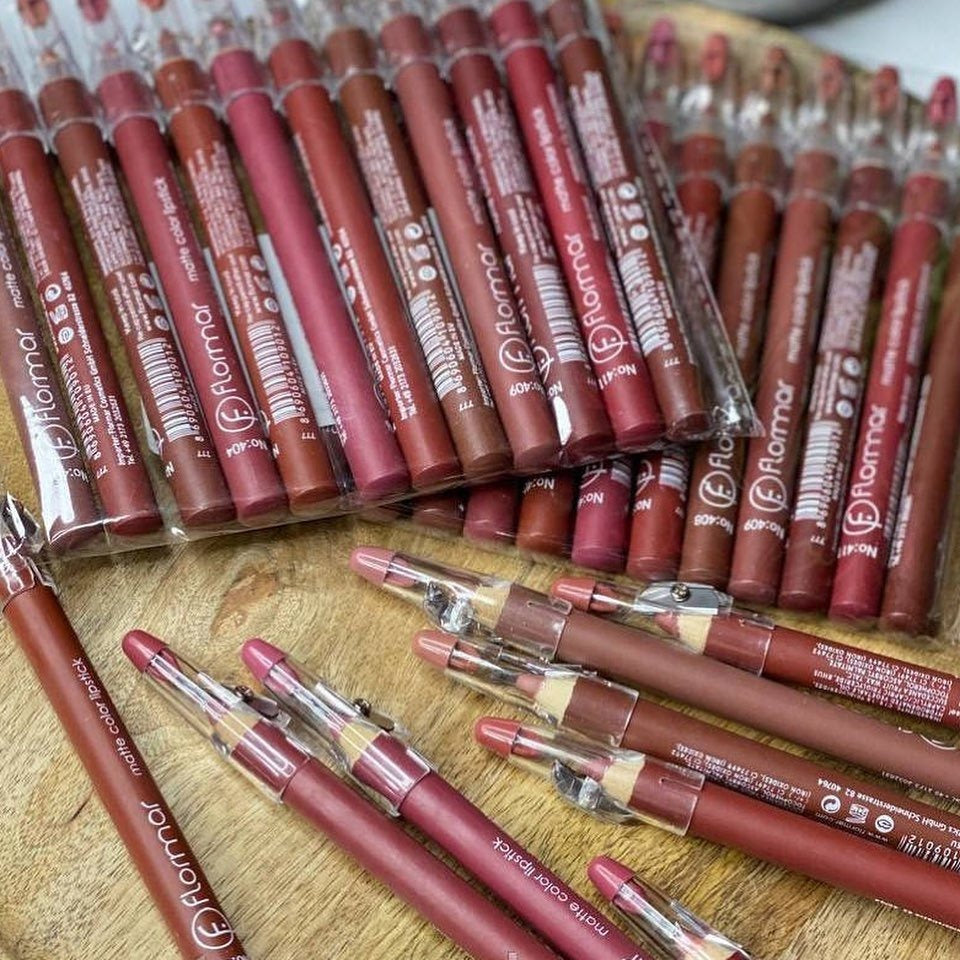 Flormar Waterproof Lip Pencil Set Of 12 – Long Lasting, High Quality Lip Liners In Assorted Shades ^^