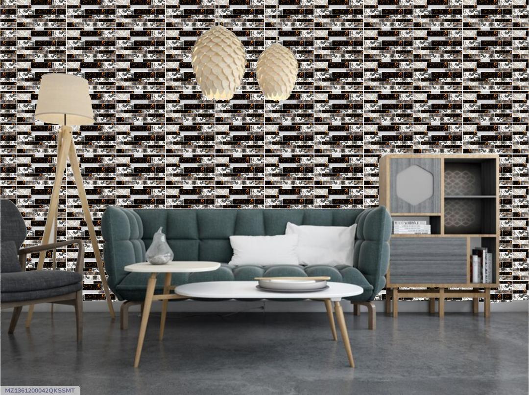Modern Design Quartz Wall Tile Sticker - 100 Pcs Self-Adhesive Waterproof Sticker