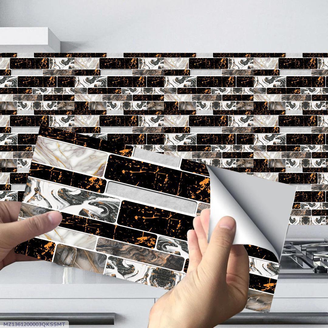 Modern Design Quartz Wall Tile Sticker - 100 Pcs Self-Adhesive Waterproof Sticker