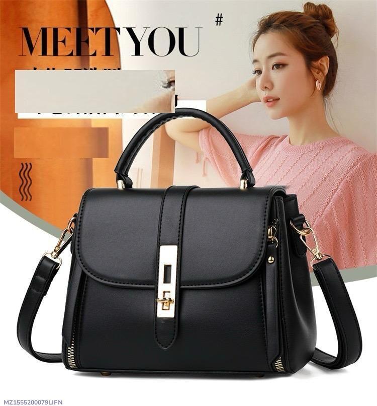 Girl's Stylish Black Crossbody Bag - 1 Pc Fashion Accessory