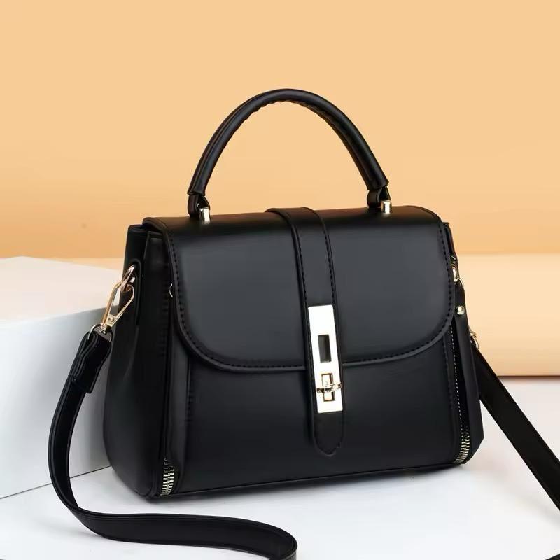 Girl's Stylish Black Crossbody Bag - 1 Pc Fashion Accessory