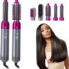 Blow Dryer Hair Comb Curling Wand Detachable Brush Kit Negative Ion Straightener Hair Curler ( Random Color) ^^