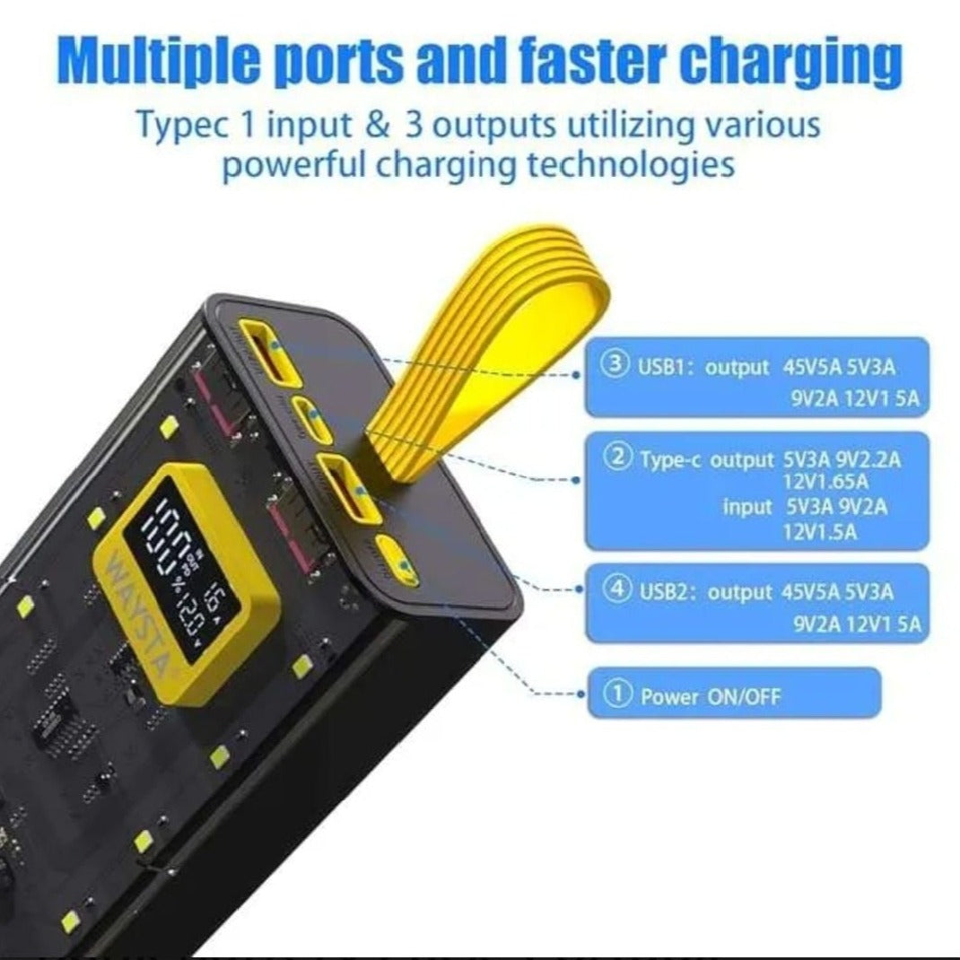 Fast Charging Portable Power Bank With Dual USB Output And Smart Display (20'000mah) ^^