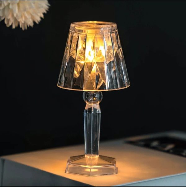 Led Night Light Crystal Diamond Table Lamp (cell Operated) ^^