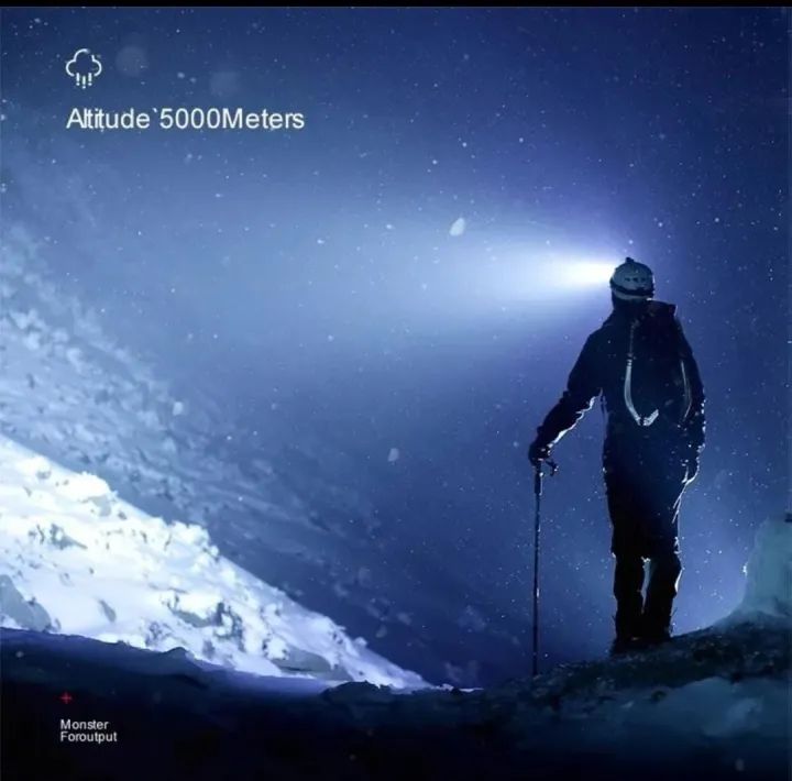 5 LED Headlight Flashlight Rechargeable Light with Flashing for Outdoor Climbing & Camping Ligh +ar