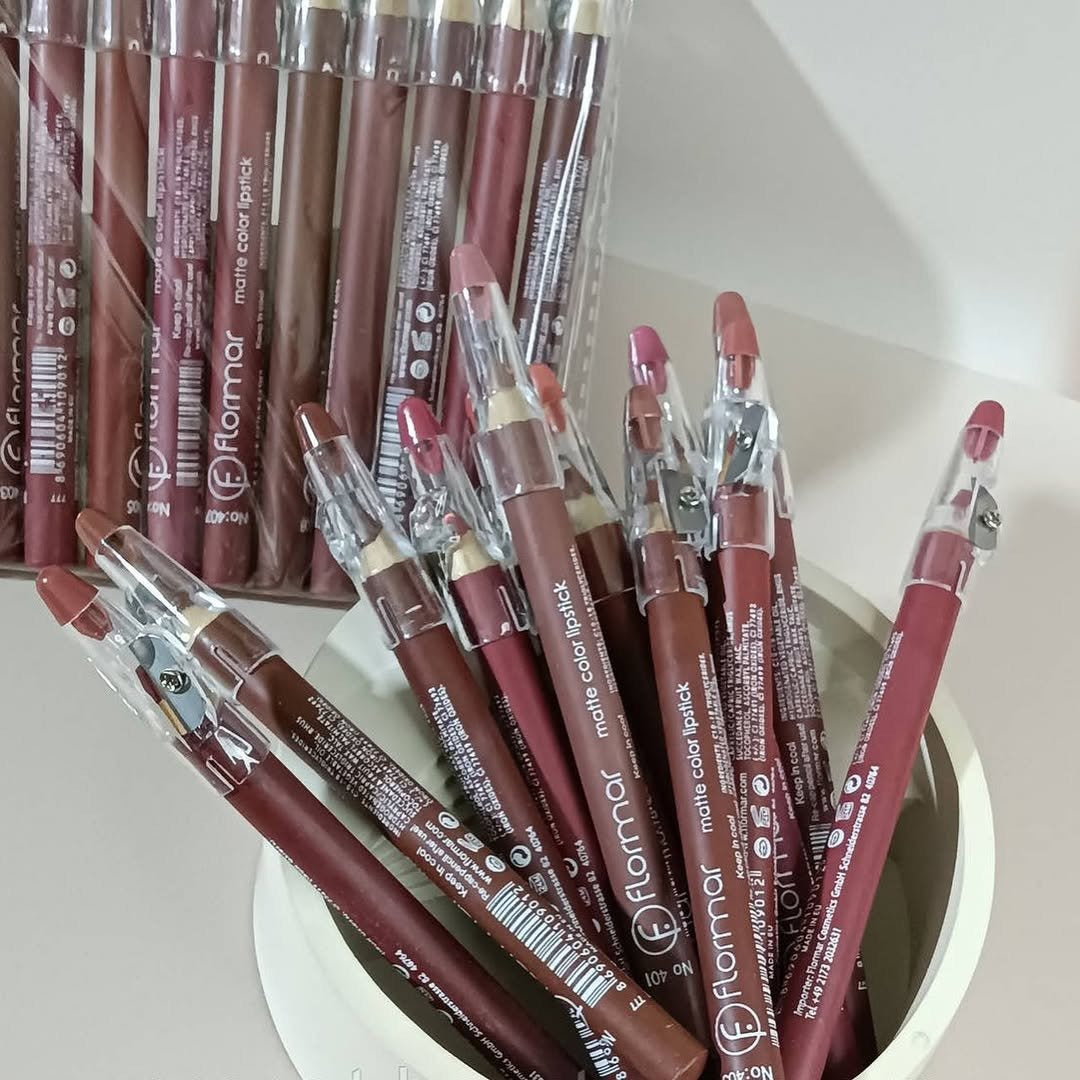 Flormar Waterproof Lip Pencil Set Of 12 – Long Lasting, High Quality Lip Liners In Assorted Shades ^^