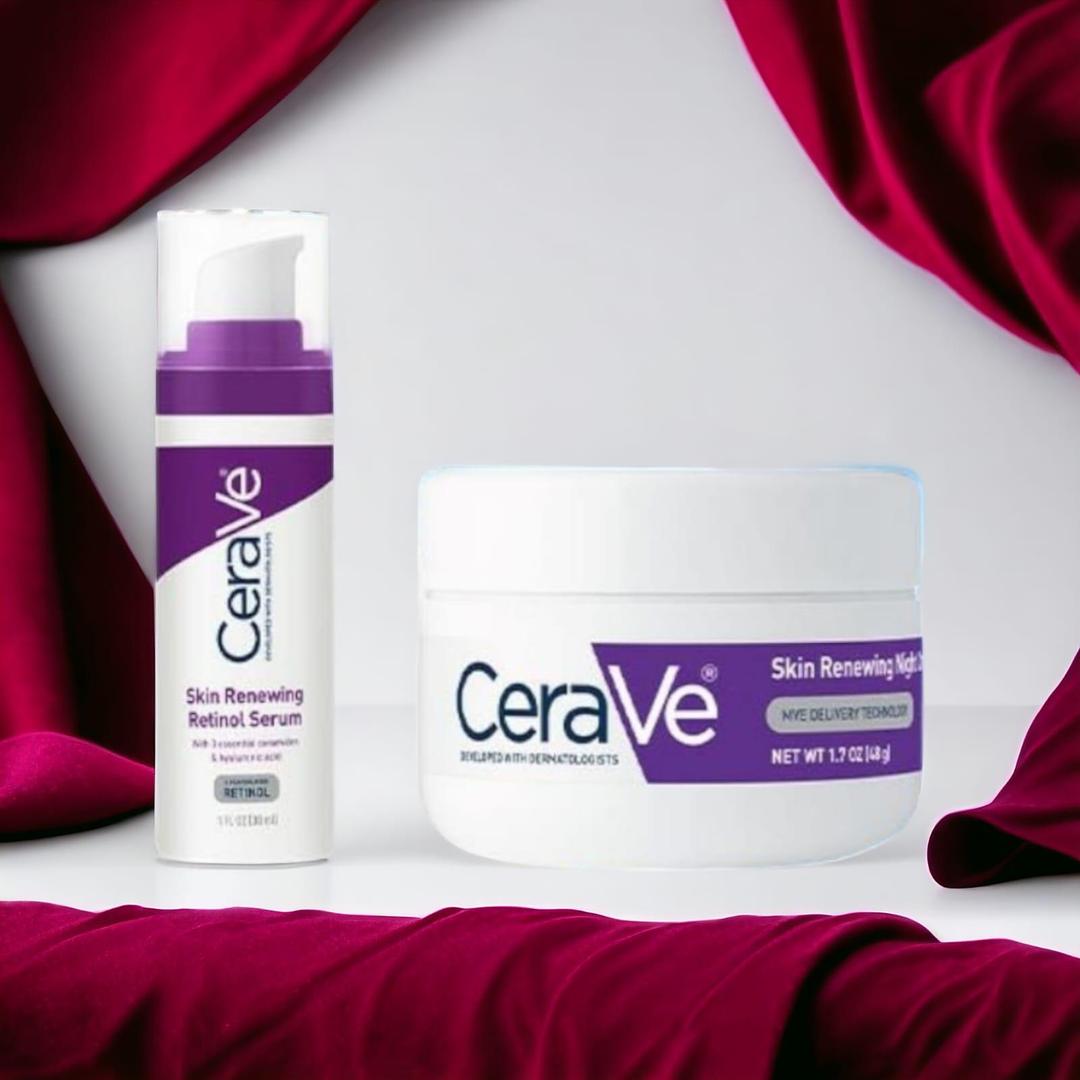 2 in 1 Skincare Bundle: Face Serum & Night Cream Pack of 2