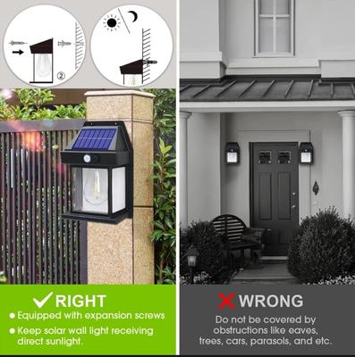 Solar Motion Sensor Outdoor Wall Light