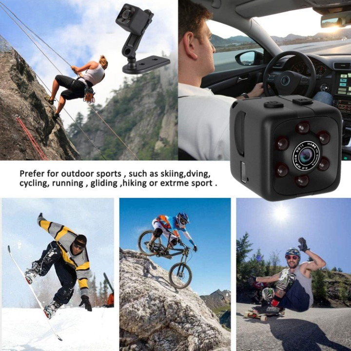 SQ6 Mini Spy Camera – HD Portable Security Camera with Night Vision & Two Stand Holders ^^