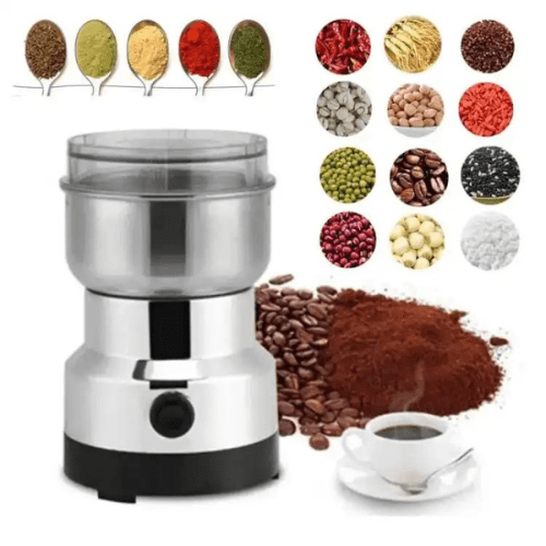 RAF Mini Electric Coffee Grinder – 4-Blade 300W Stainless Steel Grinder for Coffee Beans & Masala ()