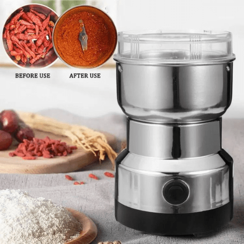RAF Mini Electric Coffee Grinder – 4-Blade 300W Stainless Steel Grinder for Coffee Beans & Masala ()