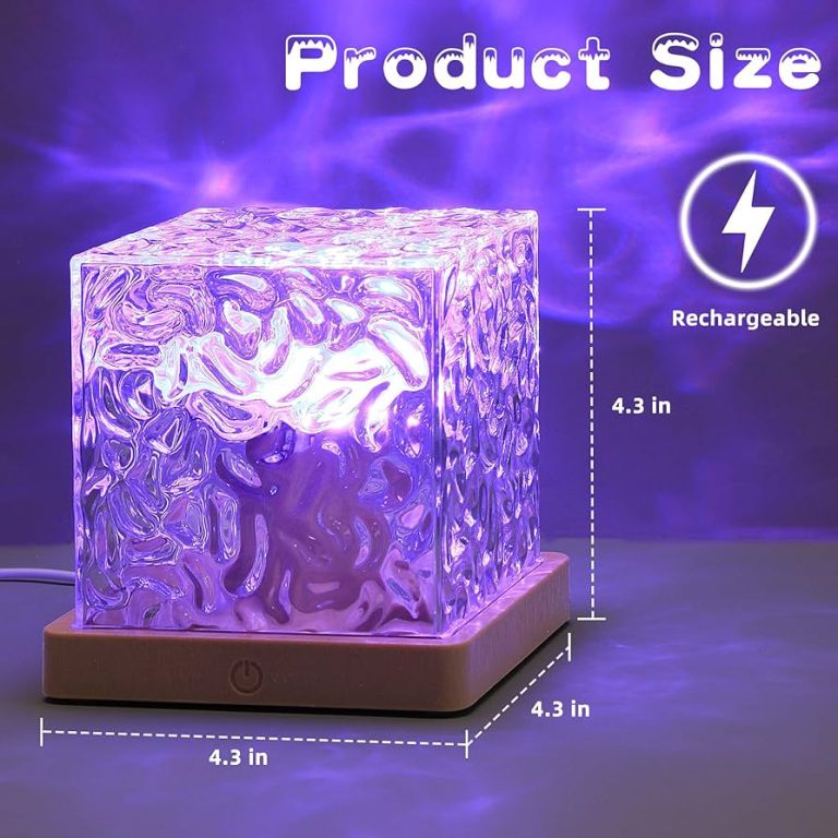 Dynamic Rotating Water Ripple Night Light 3 Colors Flame Crystal Lamp For Living Room Study Bedroom (no Remote Attached Usb Cable) ^^