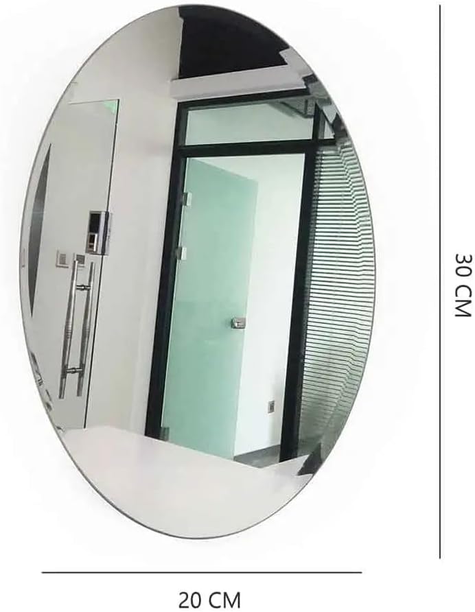 Oval Shape Self-Adhesive Mirror Sticker ()