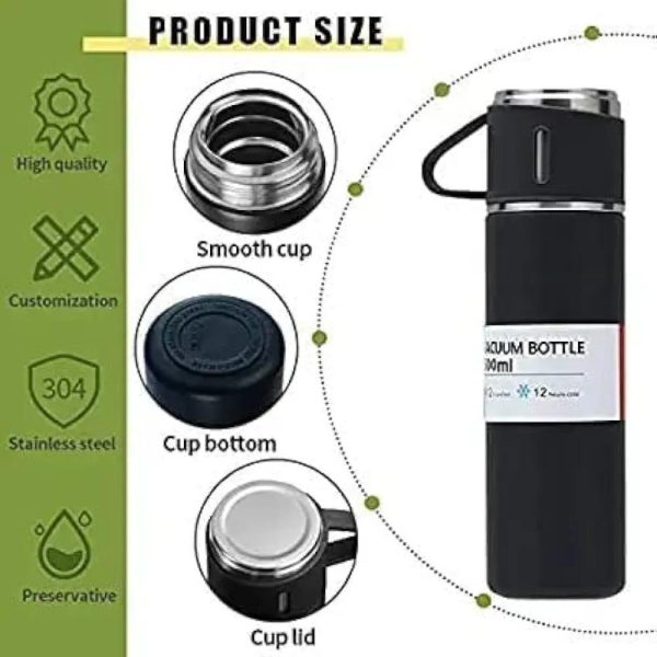 New Creative Gift Box Set Vacuum Cup Set 500ml 304 Stainless Steel Thermos (random Color) ^^