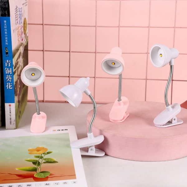 Mini Led Clamp Lamp – Portable Usb-powered Desk Light With Adjustable Flexible Neck, Strong Clamp Base, Eye-friendly Flicker-free Lighting For Home, Office, Bedside & Travel ( Random Color)  ^^