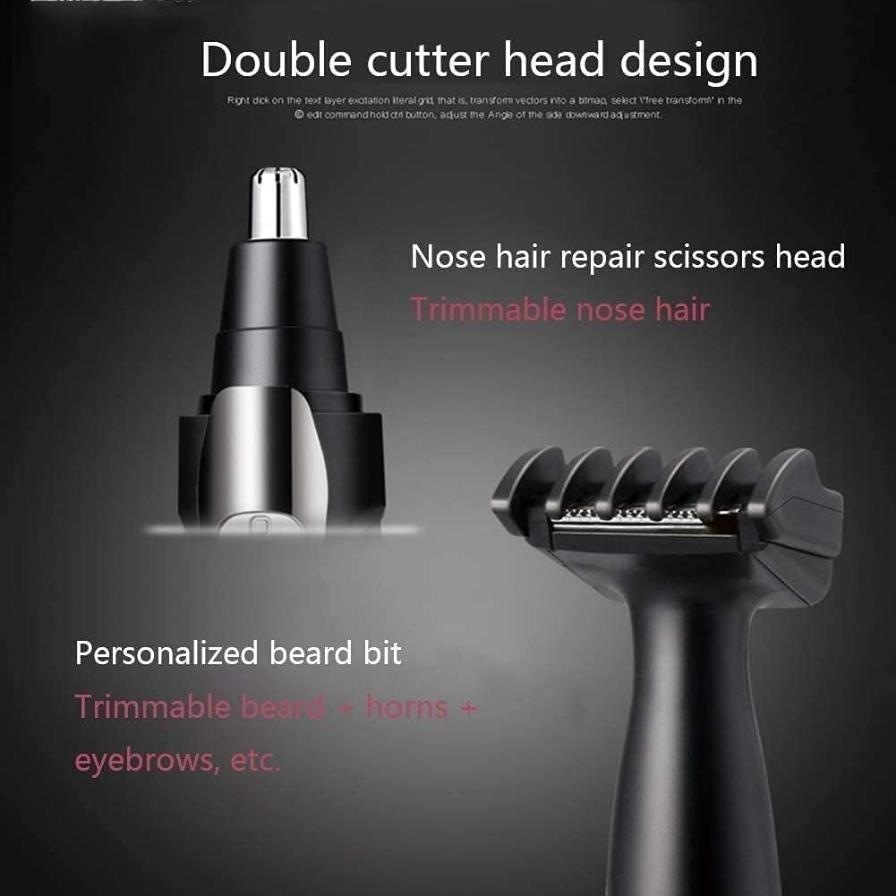 Ear Nose Hair Trimmer for Men Women USB Rechargeable Electric Facial Hair Trimmer with Dual-Edge Stainless Steel Blades +ar