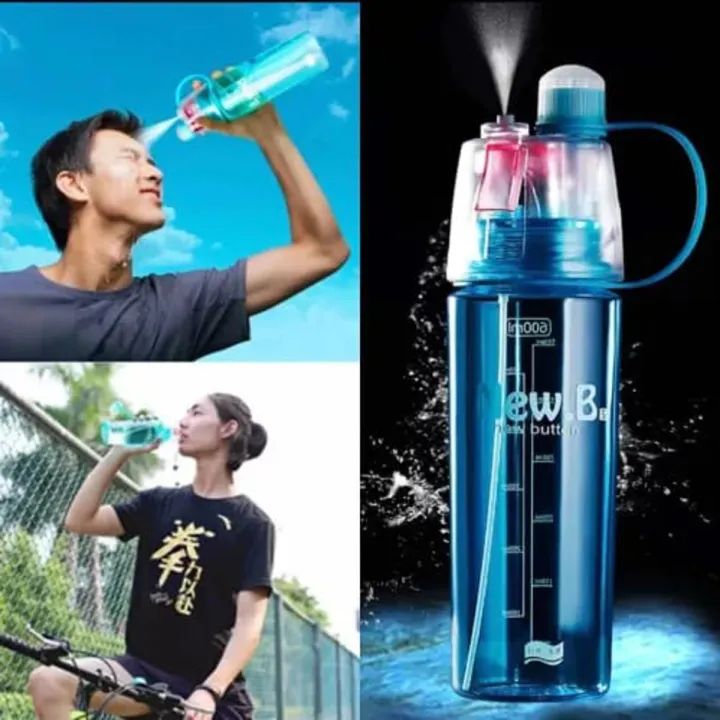 Easy to Carry School office Sports Summer Spray Water Bottle Portable Water Cooling Spray Cup Large Capacity +ar
