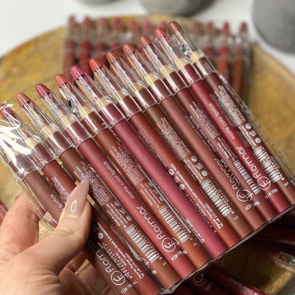 Flormar Waterproof Lip Pencil Set Of 12 – Long Lasting, High Quality Lip Liners In Assorted Shades ^^