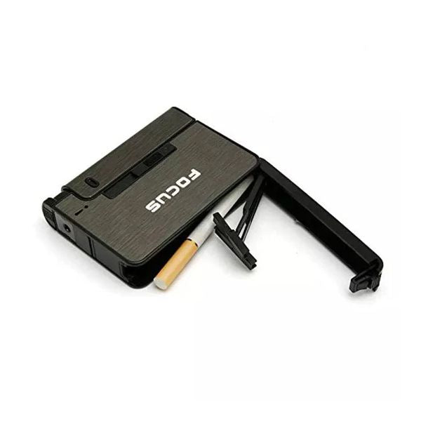 Focus Automatic Lighter Automatic Cigarettes Holder 10 Pcs Cigarette Case Portable Automatic Cigarette Holder Without Lighter Metal Cigarette Boxes Lighter Gadget For Men Multifunction Cigarette Holder +ar