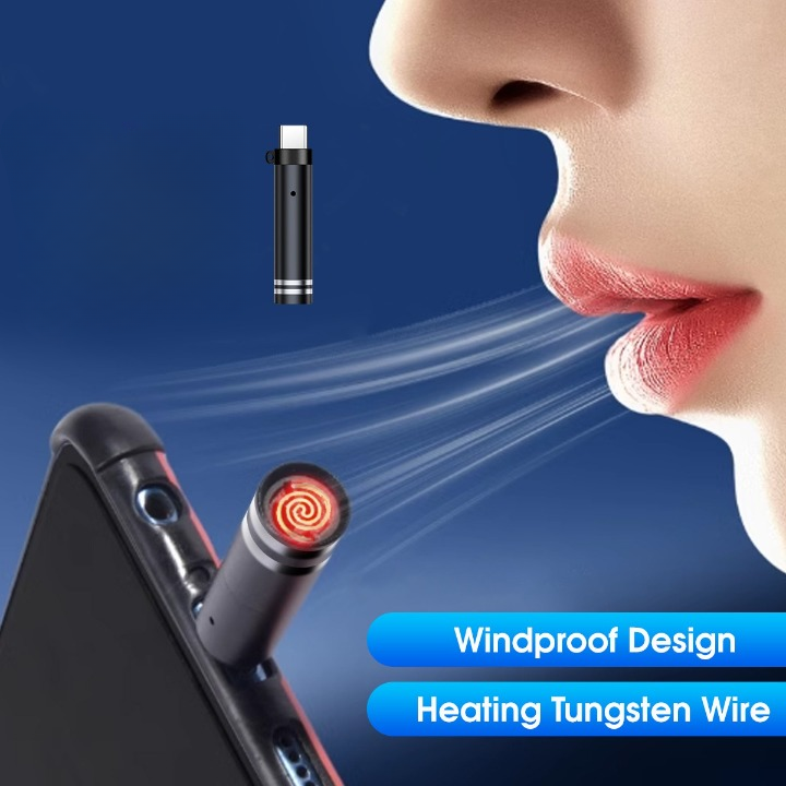 Portable Cigarette Lighter – Windproof USB Plug & Play Rechargeable Car Lighter, Easy One-Touch Ignite, Compact & Durable Design for Everyday Use ^^