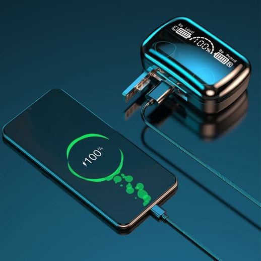 Damix Original M10 Bluetooth Earbuds – Wireless Earphones With Led Display & Power Bank Case ^^