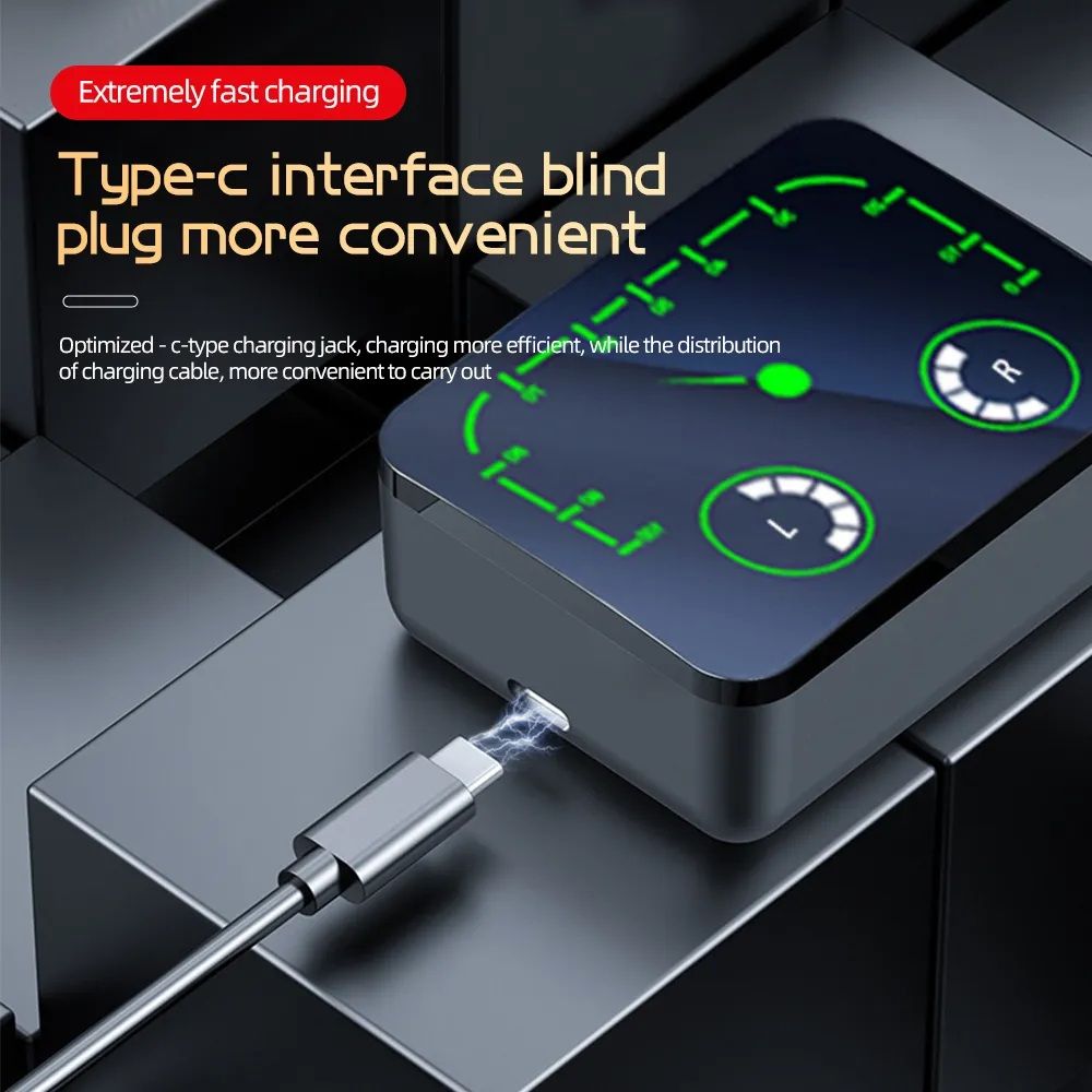 NEW M90 Max TWS WIRELESS Earbuds HIFI Stereo Earbuds With 1200 Mah Battery +ar