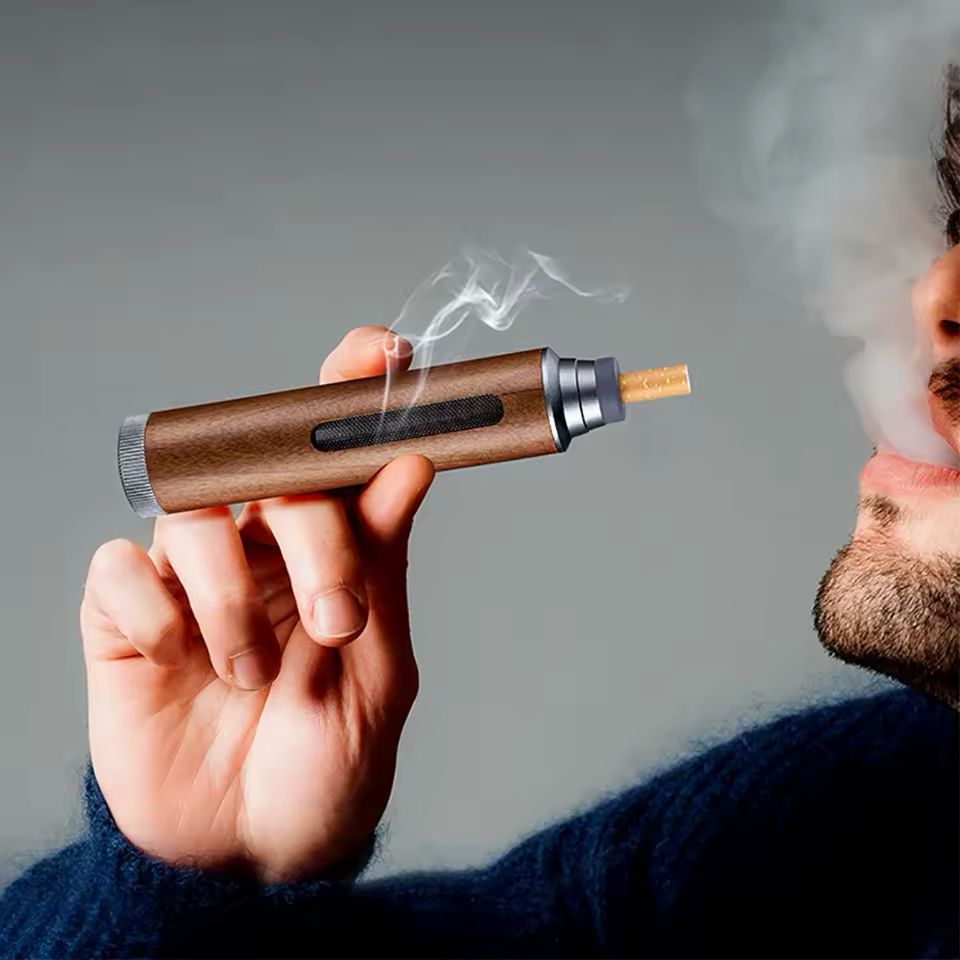 Portable Pocket Ashtrays Outdoor Fireproof Cigarette Cover Mini Walnut Smoking Accessories Ash Tray for Car Travel Ashtray +ar