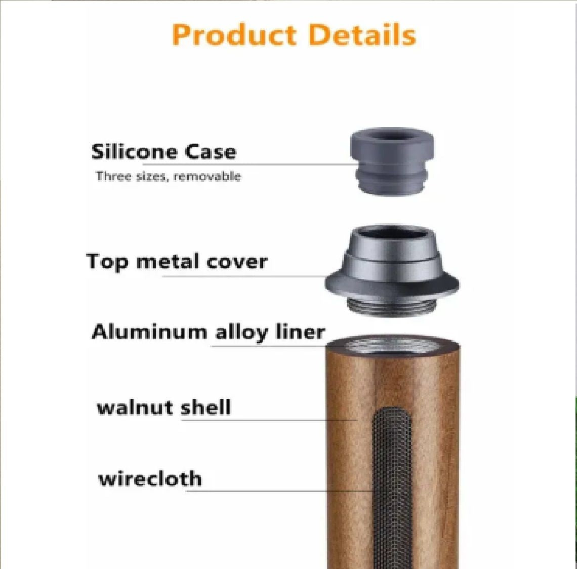 Portable Pocket Ashtrays Outdoor Fireproof Cigarette Cover Mini Walnut Smoking Accessories Ash Tray for Car Travel Ashtray +ar