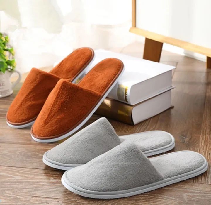Random Color Soft Cotton Slippers For Men and Women +ar