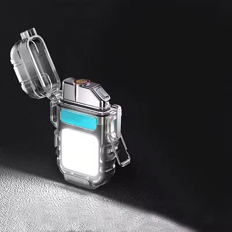Rechargeable Electronic Ignition Lighter with LED Flash Light +ar