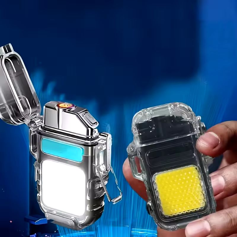 Rechargeable Electronic Ignition Lighter with LED Flash Light +ar