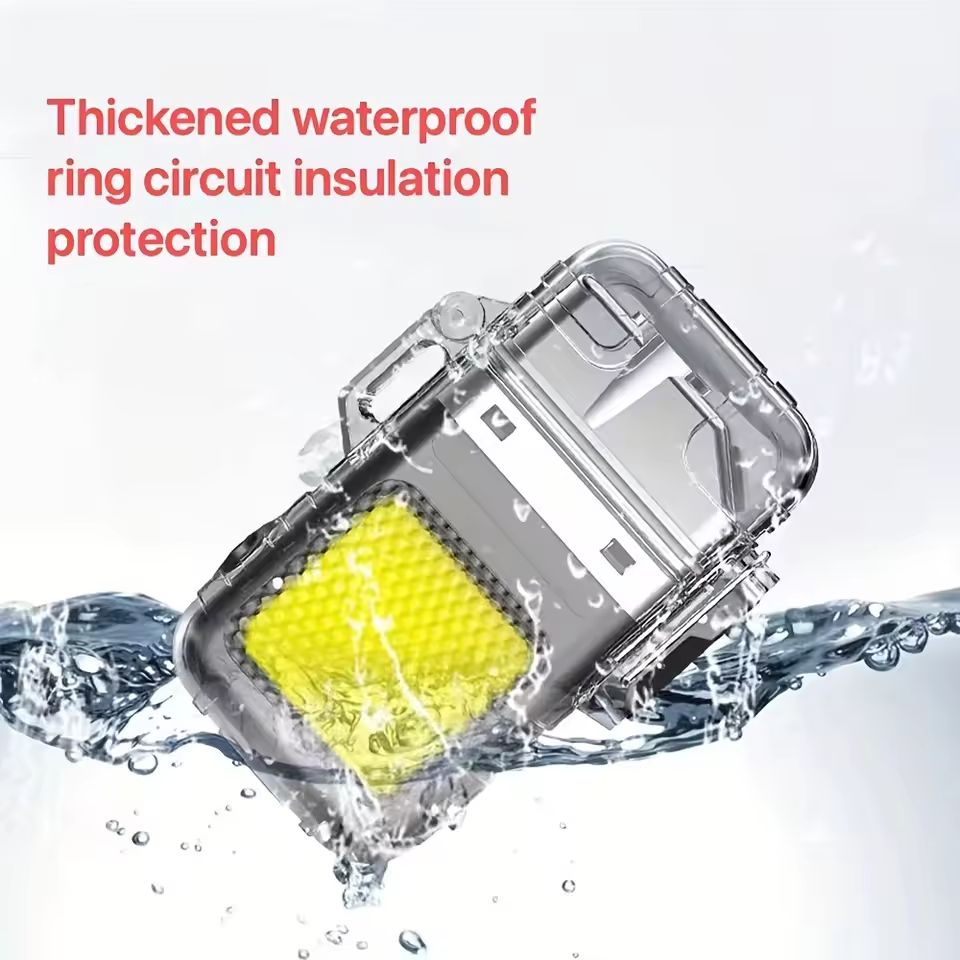 Rechargeable Electronic Ignition Lighter with LED Flash Light +ar