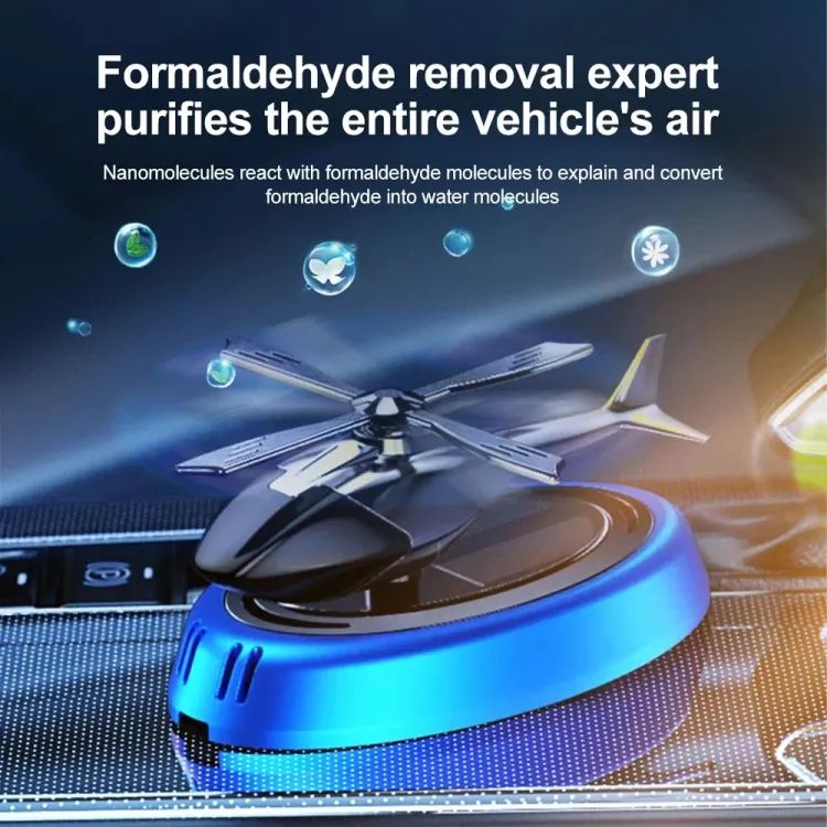 Solar Car Air Freshener Helicopter Auto Aromatherapy Sun Light Energy Rotation Car Inside Fragrance Ornaments Car Aroma Diffuser +ar