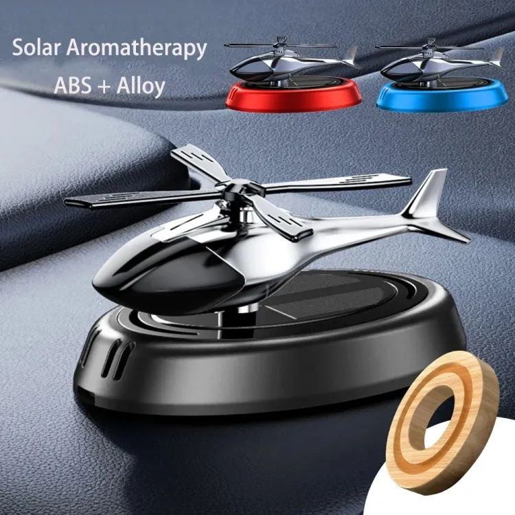 Solar Car Air Freshener Helicopter Auto Aromatherapy Sun Light Energy Rotation Car Inside Fragrance Ornaments Car Aroma Diffuser +ar