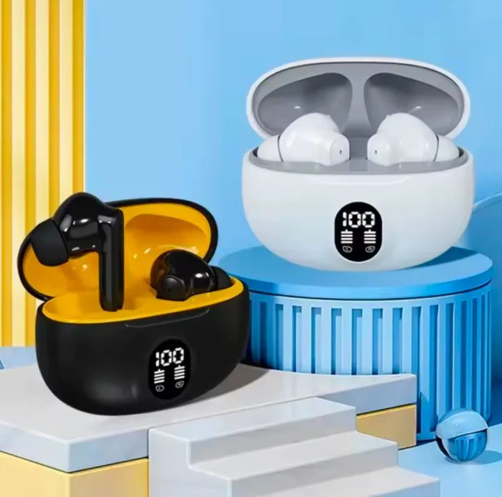 TWS Wireless Earbuds with LED Display ENC Noise Cancellation HiFi Stereo Bluetooth Earbuds +ar