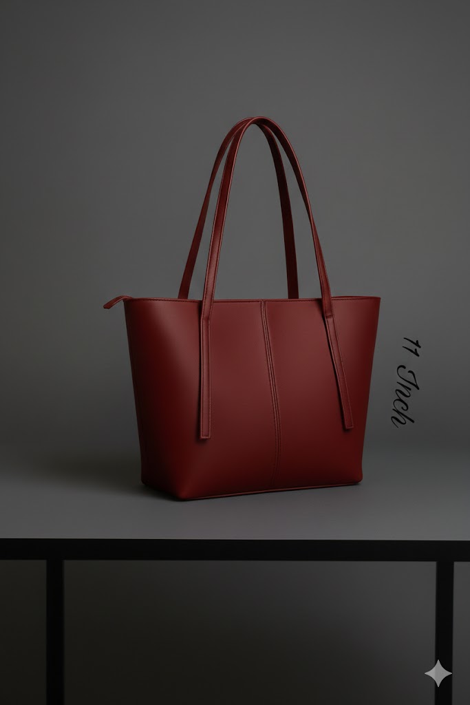 1 Piece Tote Handbag Elegant Design Premium Quality Smooth Finish Easy Carry - Black